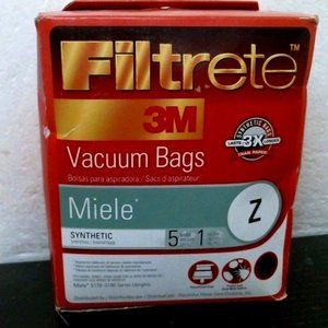 3M Filtrete 68707 Vacuum Bags, For MIELE Style Z, 5 bags + 1 Filter 32